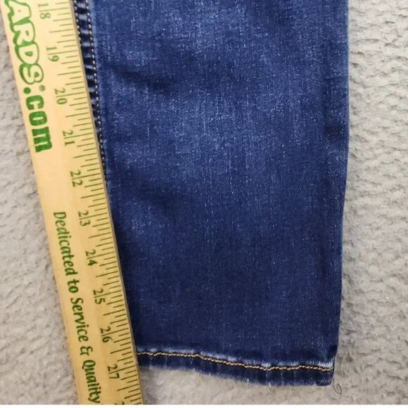 Silver Jeans Womens 30x29 Blue Curvy Avery Straight Leg Stretch Dark Wash Faded - Picture 4 of 11